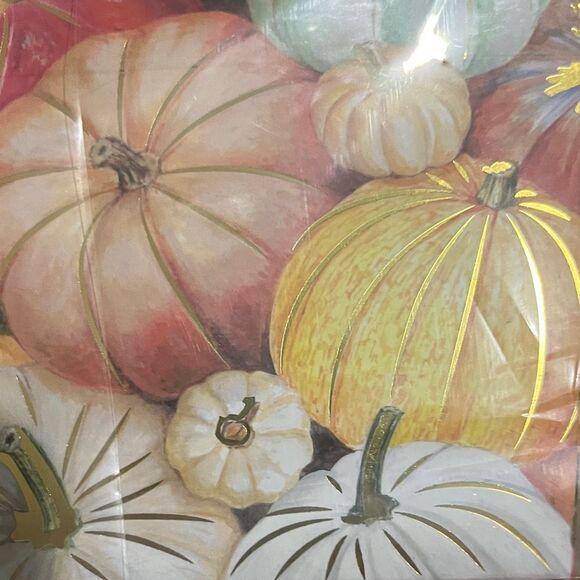 The Farmhouse Multi w Gold Pumpkins  Set of 6 Treat Boxes,Tissue ,Tags & Twine - Picture 4 of 5